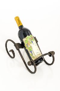 Black Wrought Iron Bottle Holder