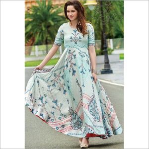 Pure Maslin Digital Print Gown