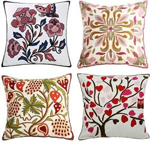 Embroidered Pillow Cover