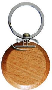 Silver Wooden Keychain