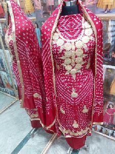 Jaipuri Bandhej Suit