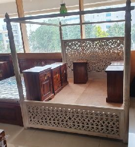 Sheesham Ethnic Wooden Bed