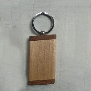 Brown Wooden Keychain