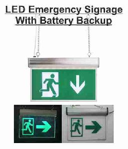 Battery Backup Fire Exit Signage