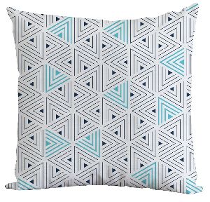 Blue Square Cushion