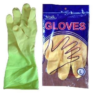household rubber gloves
