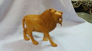 Wooden Lion Statue