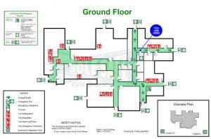 Stainless Steel Rectangular Escape Route Plan