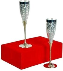 Silver Plated Champagne Glass Set