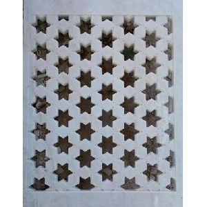 White Marble Star Jali