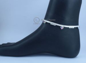 Fancy silver payal