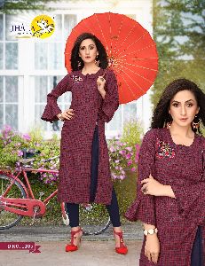 JHALA IMPEX LOOKS RAYON STREET LONG KURTIS