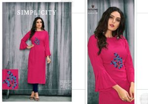 WINTER RAYON LONG STRAIGHT FORMAL WEAR KURTI