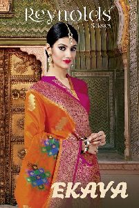 ekaya silk traditional party wear saree