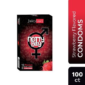 NottyBoy Strawberry Flavored Condom Pack of 100