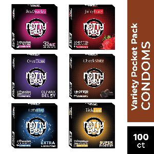 NottyBoy Variety Pocket Condom Pack of 100