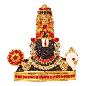 Gold Plated Tirupati Studded Idol