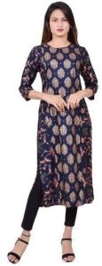 Round Neck Rayon Kurti