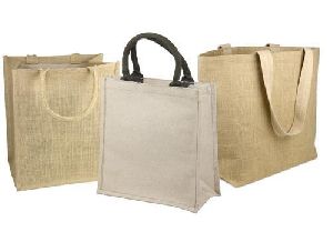 Customized Pattern Plain Handled Jute Bag
