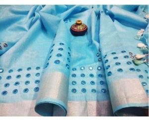 Cotton Linen Saree
