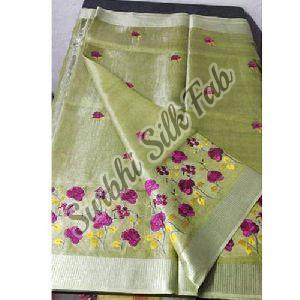 Printed Linen Saree