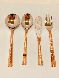 copper steel designser spoon set