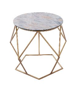 Diamond Shape Coffee Table With Antique Glass