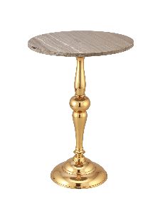 Metal Gold Coffee Table With Marble Top