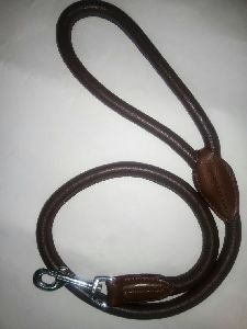 Luxury Soft Rolled Leather Dog Lead Strong in Brown
