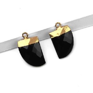 Gold Plated Onyx Pendant