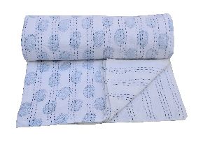 Single Bed Cotton Kantha Quilt