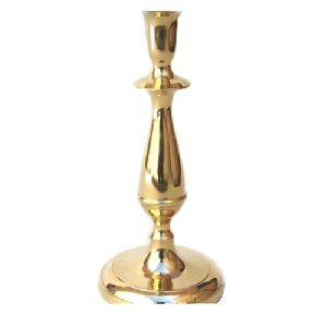 Gold Finish Brass Candle Holder