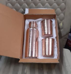 Copper Bottle With 2 Glass Set