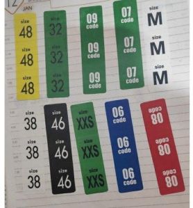 Garment Size Labels