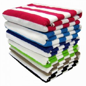 striped cotton terry towels