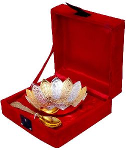 Decorative Silver Gold Plated Single Bowl Set