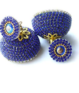 Crafts Handmade Stone Jhumki Earrings for Women