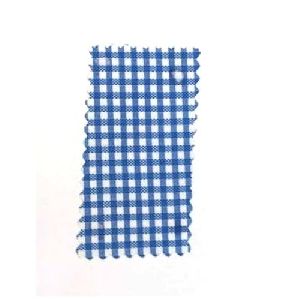 Blue And White Check Fabric