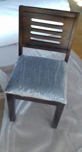 Wooden Chair with Fabric Seat