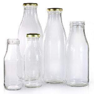 Milk Glass Bottles (Round)