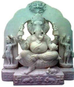 18 Inch Marble Ganesh Statue