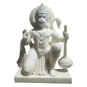 24 Inch Marble Hanuman Statue