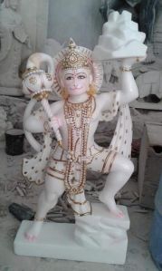 Colored Marble Hanuman Statue