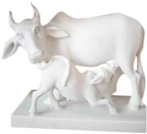 Marble Cow Statue