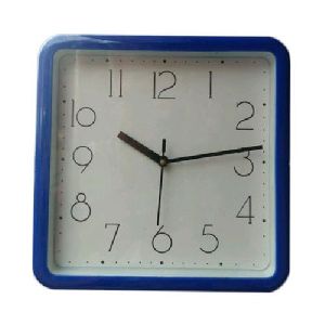Blue Square Wall Clock