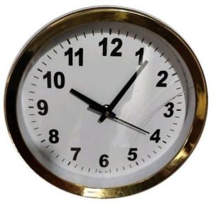 Golden Round Wall Clock