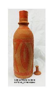 vintage terracotta water bottle