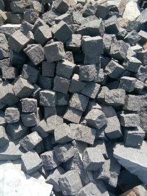 Black Granite Cobblestone