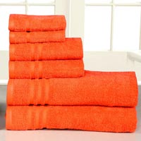 Orange Bath Towels