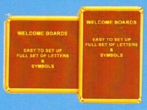 Welcome Board with Brass Frame